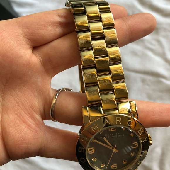 Marc by Marc Jacobs Gold/Grey Amy Watch - Picture 3 of 7